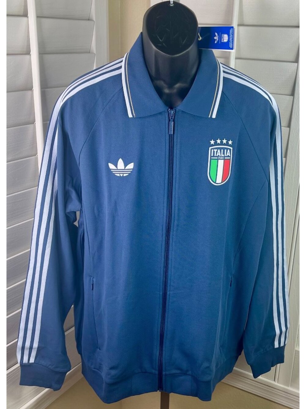 Adidas FIGC Anthem OG Italy Soccer National Team FZ Track Jacket JY9599, Men 3XL